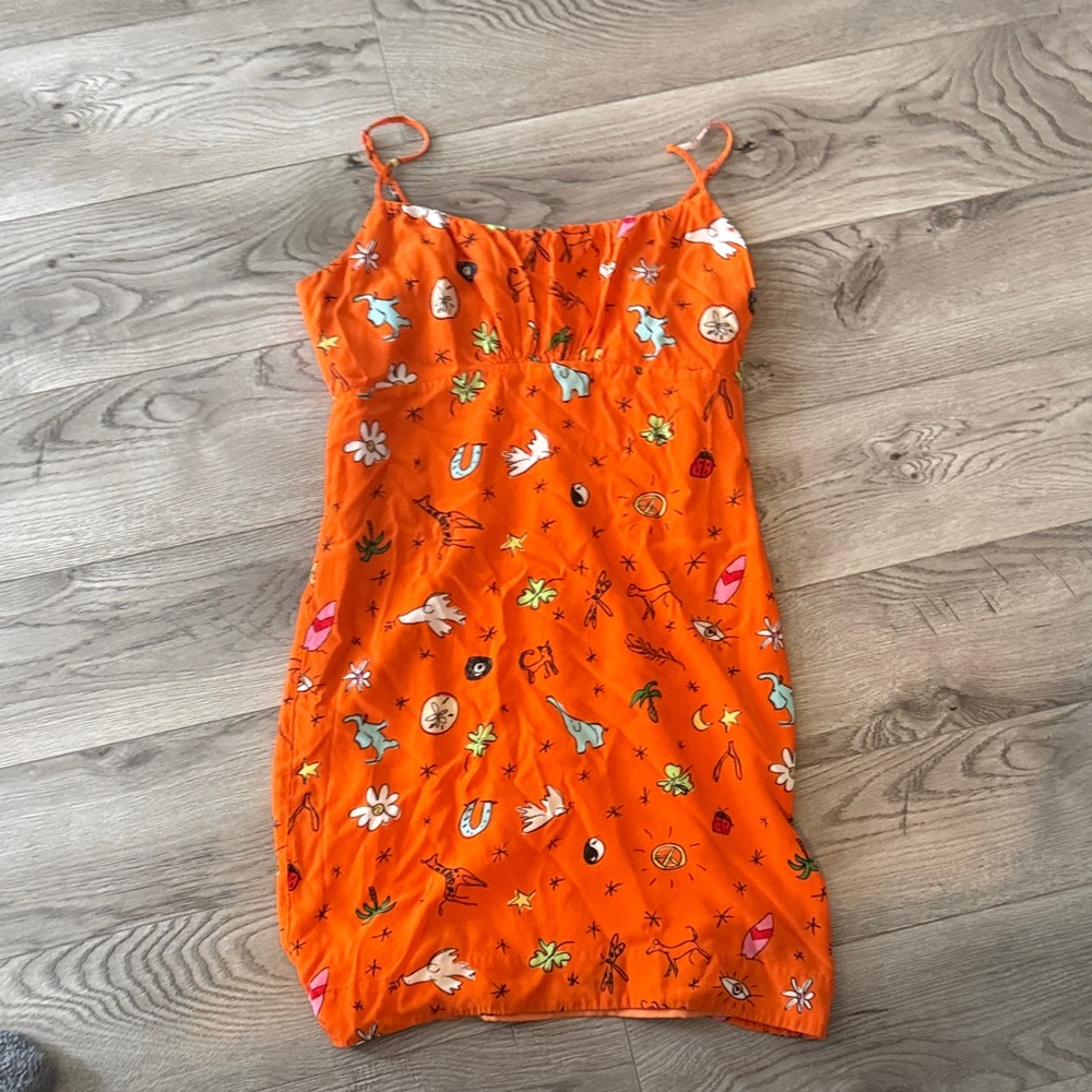 STAUD Bell Dress - Good Vibes Nectarine 🍑